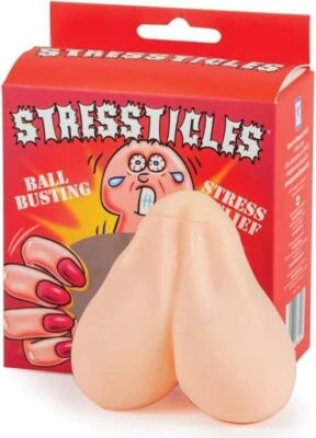SPENCER Stressticles Stress Relief Testicles Ballbag Scrotum Joke Gift Adult Novelty Toy
