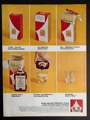 Vintage 1963 Ballantine s Scotch Whiskey Print Ad
