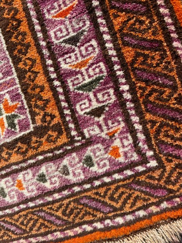 antique tapis prière prayer rug belutch baloutche Baluch Baloch Baluchi aubergin - Bild 14 von 24