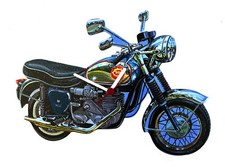 BSA Goldstar Motorcycle Clock - BSA Goldstars Classic British Motorbike MS27-C