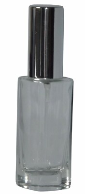5 Flakon Parfümflakon leer 30 ml mit Zerstäuberpumpe und Kappe silber Nele