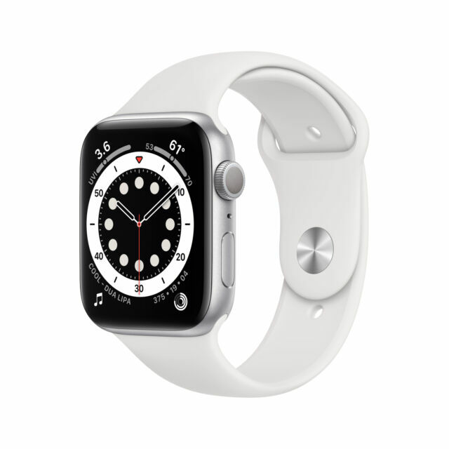 Apple Watch Series 6 GPS 40mm Cassa di Alluminio Argenta, Cinturino di  Silicone Bianco, Smartwatch (MG283TY/A) | Acquisti Online su eBay