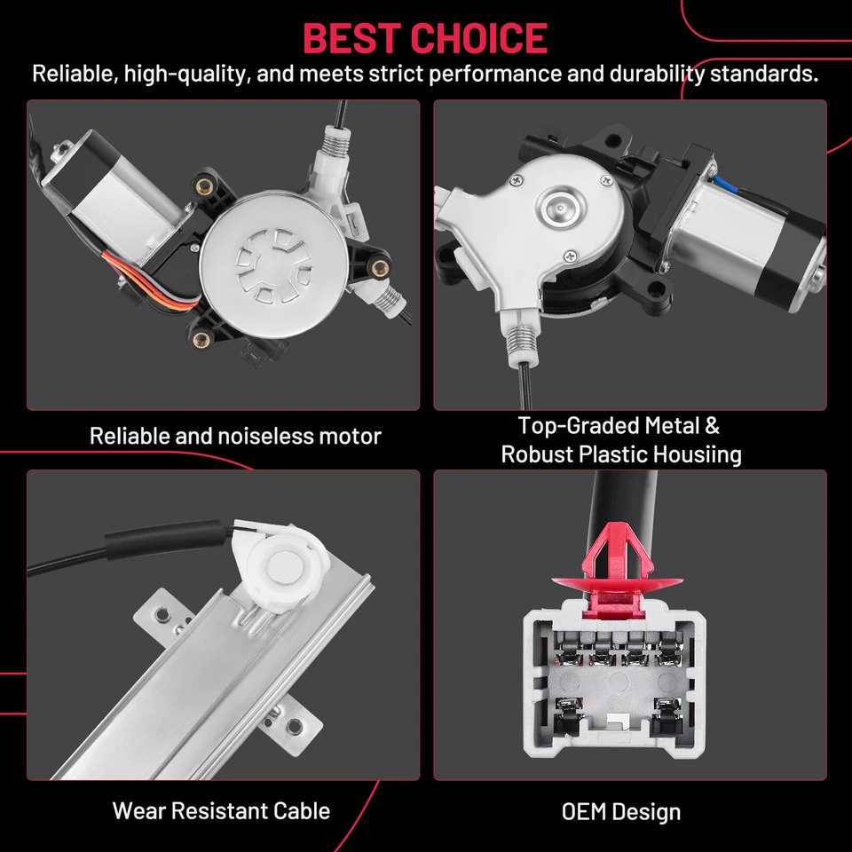 Regulador de ventana eléctrica del lado del conductor delantero con motor para Honda Pilot 2003-2008 Foto 2 de 4