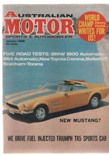 Australian Motor Sports 1968 Jan Triumph TR5 BMW 1800 Mustang Bellett GT Brabham