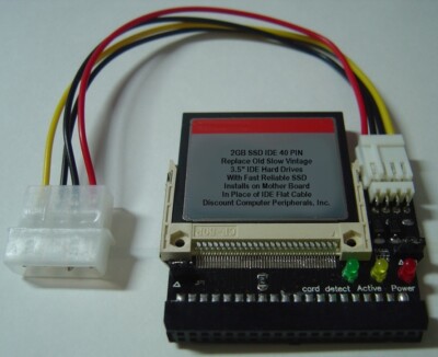 2GB DOM SSD Replace Worn Out 3.5'' IDE Drives with this 40 PIN IDE CF SSD Card