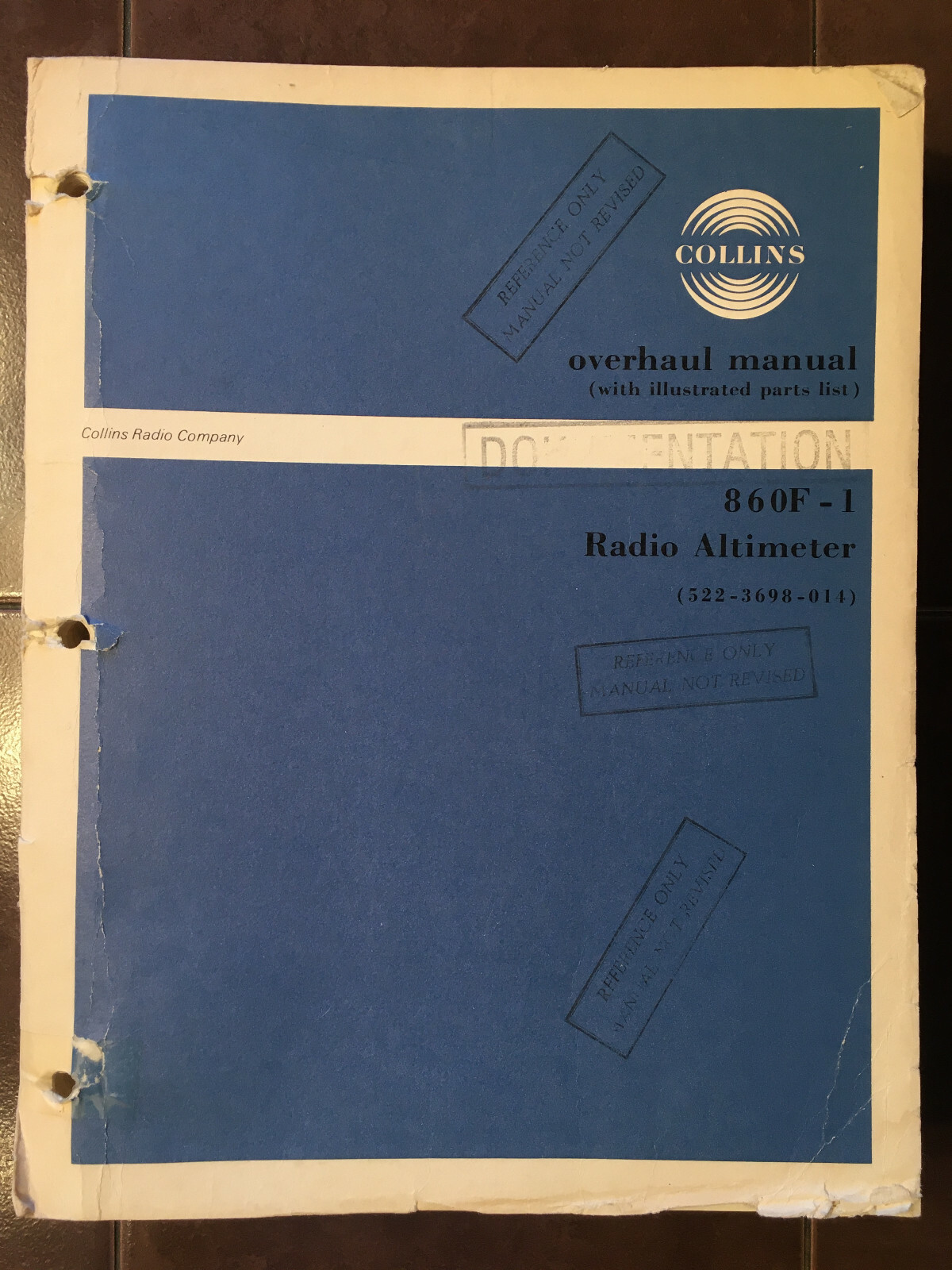 Collins 860F1 Radio Altimeter Overhaul & Parts Manual eBay