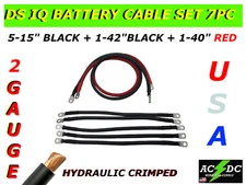 # 2 Awg GAUGE Golf Cart Battery Cable 7 Pc Kit CLUB CAR DS IQ U.S.A