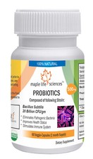 Probiotic blend of Bacillus subtilis 20 Billion CFU/GRAM Capsules 36