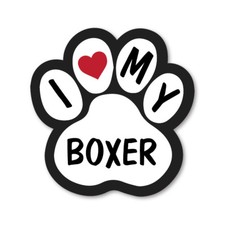 I LOVE MY BOXER CAR VAN LORRY WALL VINYL SELF ADHESIVE STICKERS