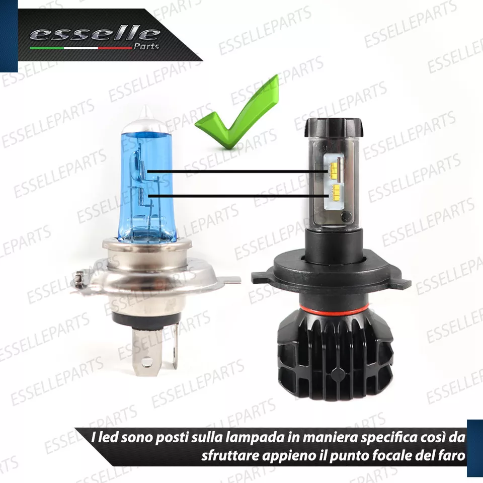 KIT LED H4 6000K MITSUBISHI PAJERO SPORT 18000 LUMEN CANBUS XENO XENON NO ERROR - Immagine 4 di 4
