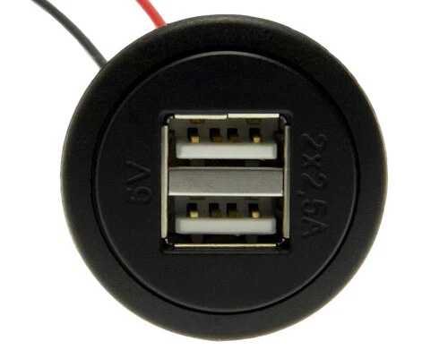 KFZ Auto Doppel USB 5V 2 x 2,5A Einbau steckdose 12-24V Universal Ladegerät Dual - Bild 3 von 4