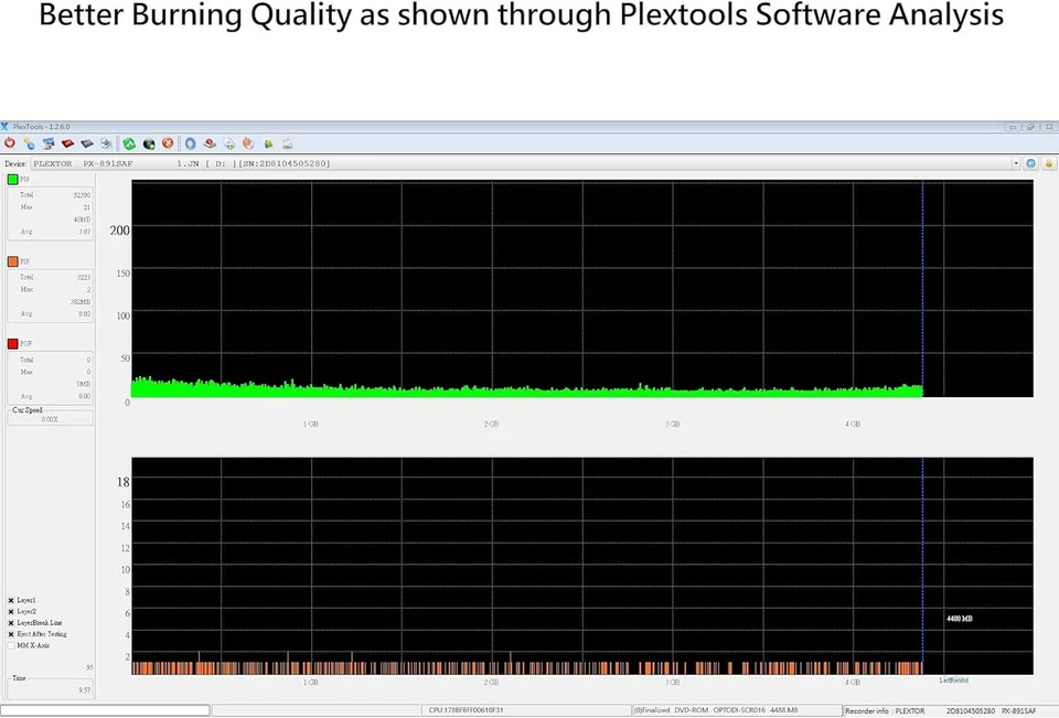Digital Plextor Plexwriter Px-891saf 24X Sata DVD/rw Dual Layer Burner Personal - Image 4 of 4
