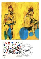 MAXIMAPHILIE / CARTE MAXIMUM PREMIER JOUR / ART TABLEAU / BASELITZ PARIS 1994