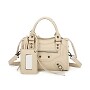 Bolso de mano con mango de doble agarre para mujer grueso diseño con tachuelas convertible 929 - Imagen 9 de 17