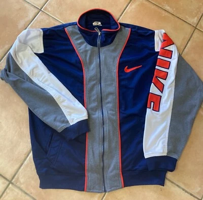 Nike Vintage 90 Brodé Bleu Veste survêtement M - Photo 1/4