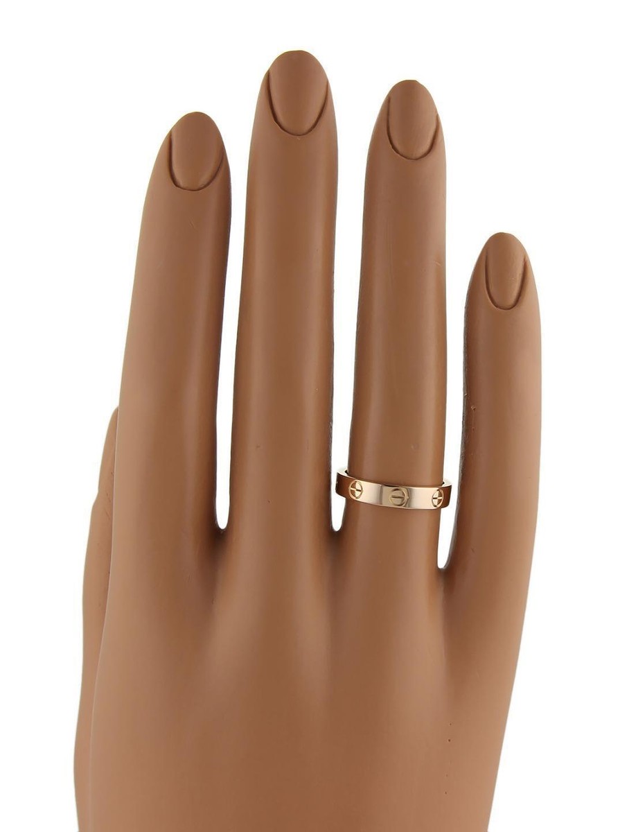 Cartier Mini Love Band 18k Rose Gold Screw Motifs Size 49-US 5 w
