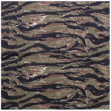 New Large Tiger Stripe Camo - Military Jumbo Bandana 27 In. X 27 In. Free Ship!
