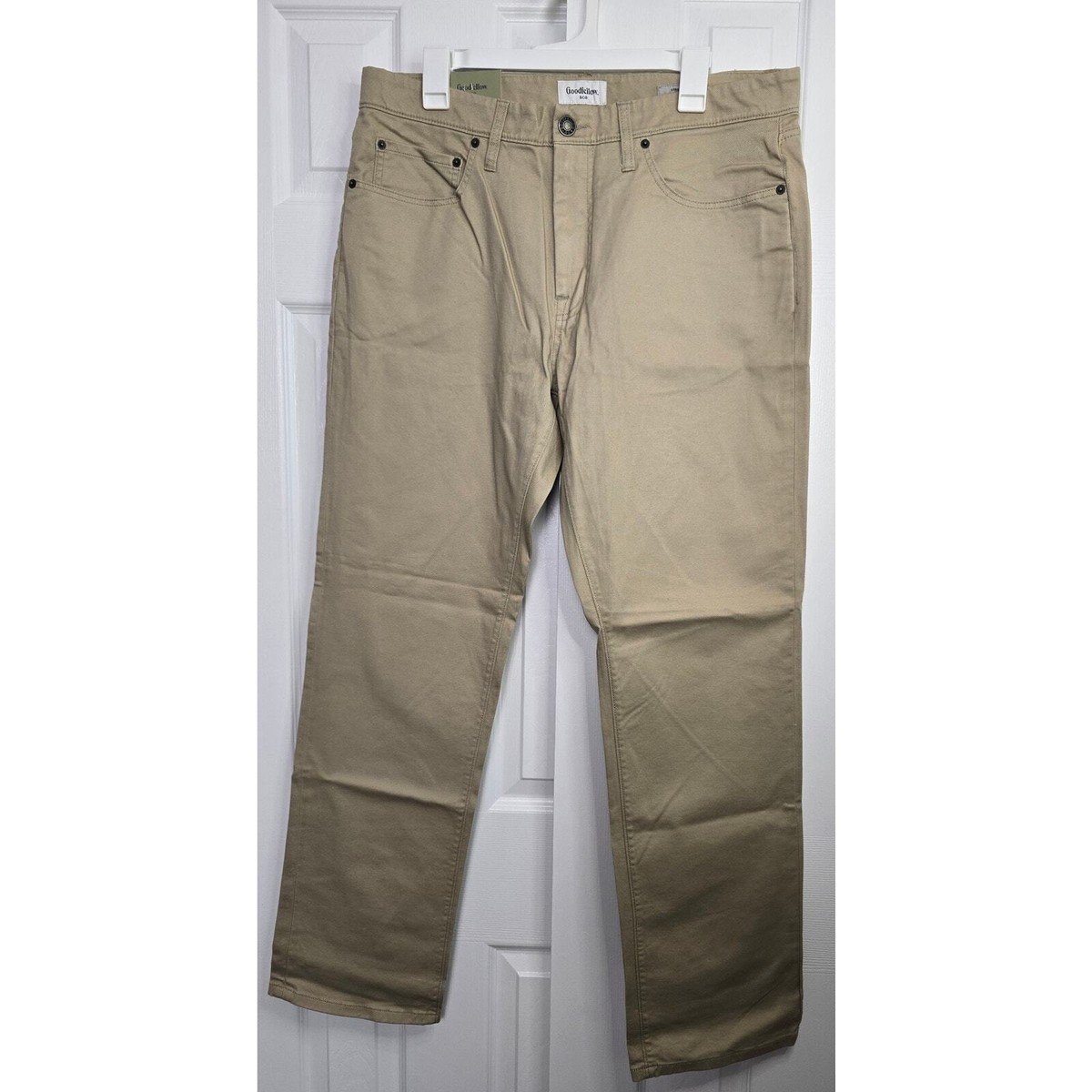 Goodfellow Co Men's Khaki Straight Leg Stretch Pants- Size 36 x 32