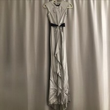 VERA WANG Size 8 Gray Maxi Gown Full Dress Embellished Bridesmaid LAVENDER LABEL