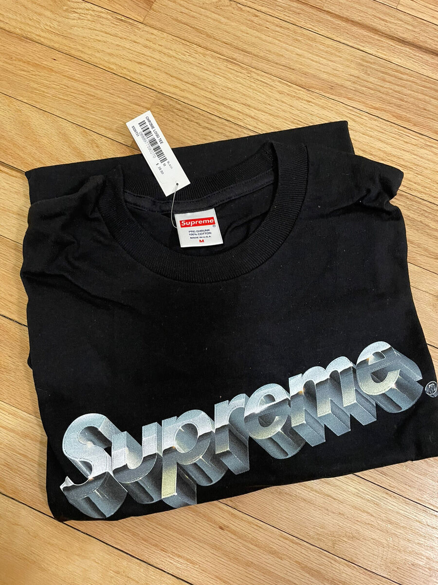 chrome logo tee supreme Blackトップス