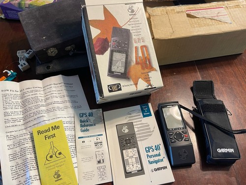 Garmin GPS 40 GPS40 Handheld Hiking Personal Navigation Device Working READ