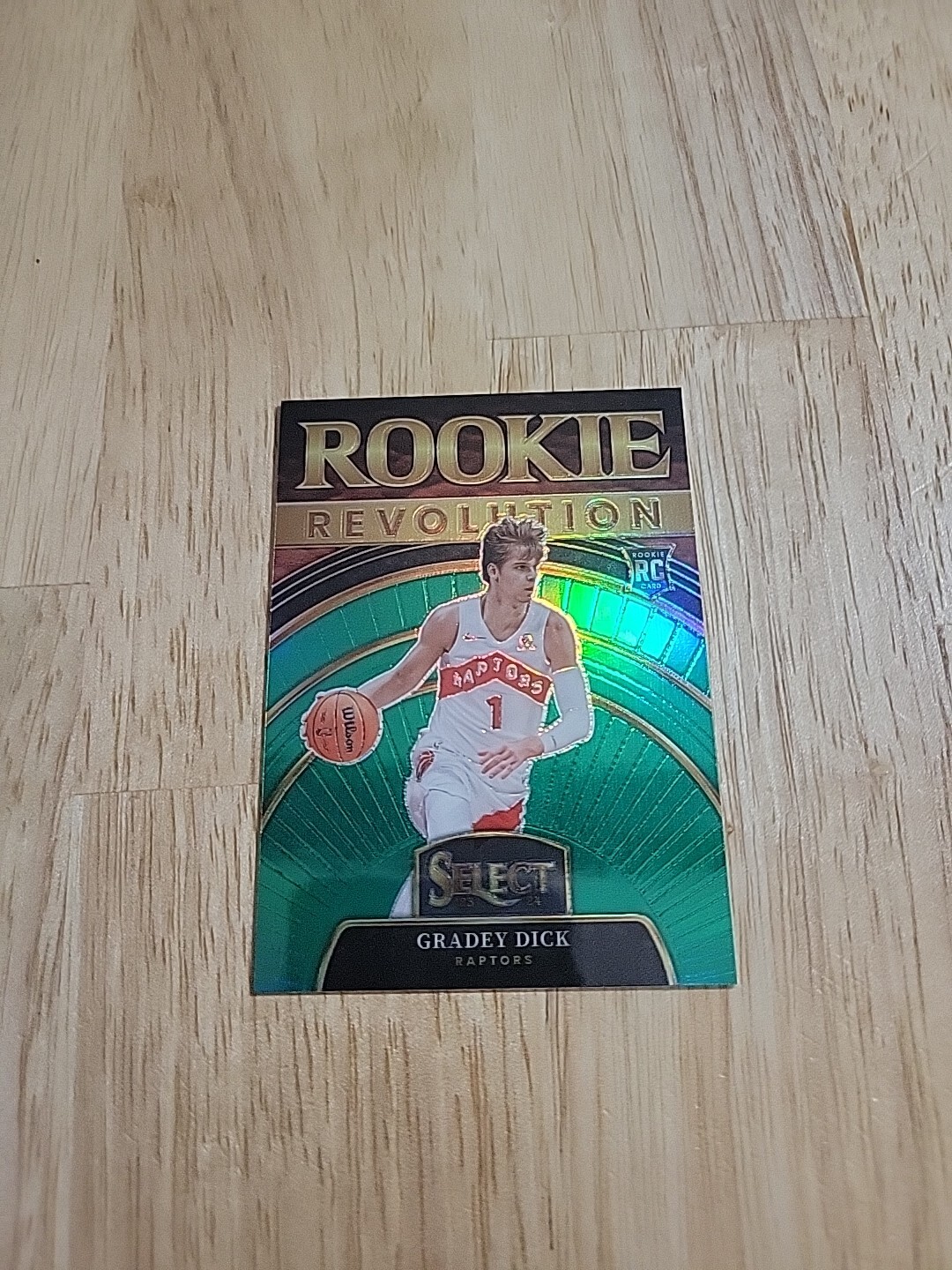 2023-24 Select GRADEY DICK Rookie Revolution Green Prizm #22 Rookie Raptors SP