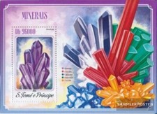 Sao Tome e Principe bloc-feuillet 1012 neuf avec gomme originale 2014 minéraux