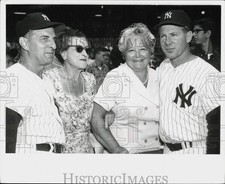 1967 Press Photo Tommy Henrich, Whitey Ford with Women at Yankee Stadium