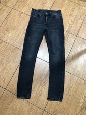Dsquared2 Jeans Uomo Denim Urban Nero 46 Icona Italia Jeans Slim Distressed Biker