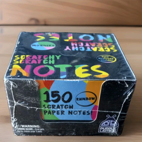 Shackyy Note Scratchy Scrath Notes 150 Rainbow Scratch Paper Notes | eBay