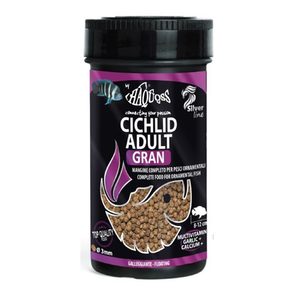 Haquoss Cichlid Adult Gran 250ml mangime granulare per ciclidi grandi