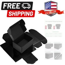 6 Pack 6x4x3 Black Shipping Boxes, Small Cardboard Mailer Boxes for Small Bus...