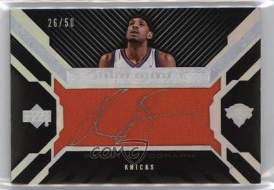 2007-08 Upper Deck UD Black Material /50 Renaldo Balkman #PMA-RB Patch Auto 05fy
