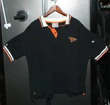 Major League Baseball Apex One Vintage Orioles Polo W/ Old Logo Black Size Large