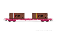 Jouef HJ6278, Containertragwagen Fb, Sncf, Neu & Ovp, H0