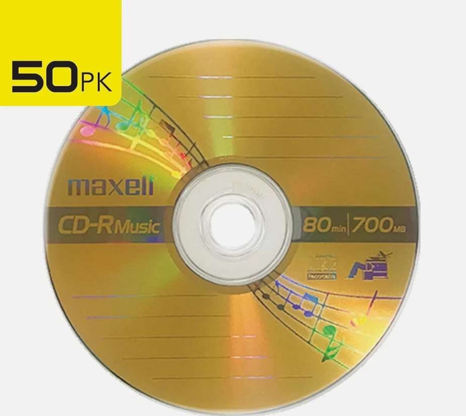 Maxell CD-R Music Spindle 50-Pack Audio Only Blank Media (625156) BRAND NEW - Image 2 of 4