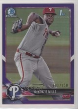 2018 Bowman Chrome Prospects Purple Refractor 101/250 McKenzie Mills #BCP87 c7w