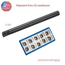 3/4"SHANK 10" LONG Lathe Indexable Boring Bar S12-SCLCR09 10 CCMT09 Turning