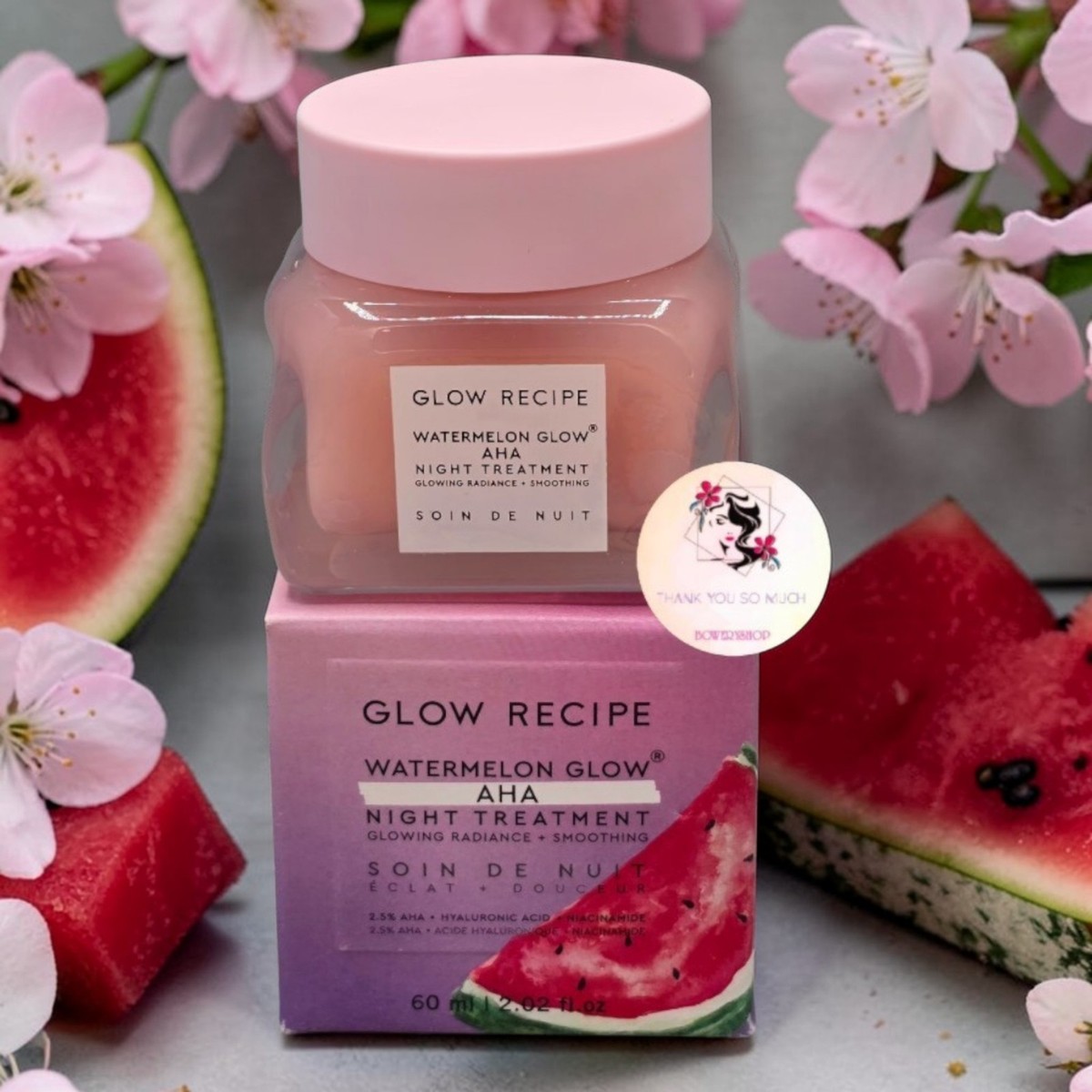 Glow Recipe Watermelon Glow AHA Night Treatment 2.02 fl oz Full 
