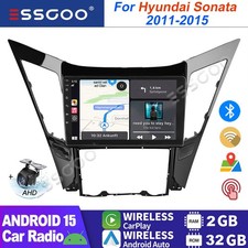 for Hyundai Sonata 2011-2014 Apple CarPlay Android 15 Car Stereo Radio GPS +AHD
