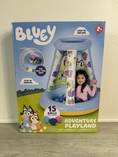 Jakks Bluey Adventure Playland Inflatable Bouncer with 15 Balls  Ball-Toss Roof