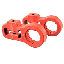 Off Road Lift Jack Handle Keeper - Pack of 2, Mount Bracket Red