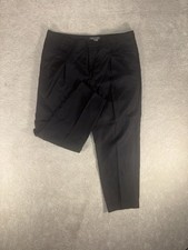 vince black cuffed soft silky bemburg/cotton Trouser Dress Pants Pleated 10