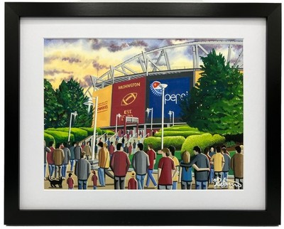 Washington. Hochwertiger gerahmter American Football Stadium Kunstdruck 14'' x 11'' Rahmen