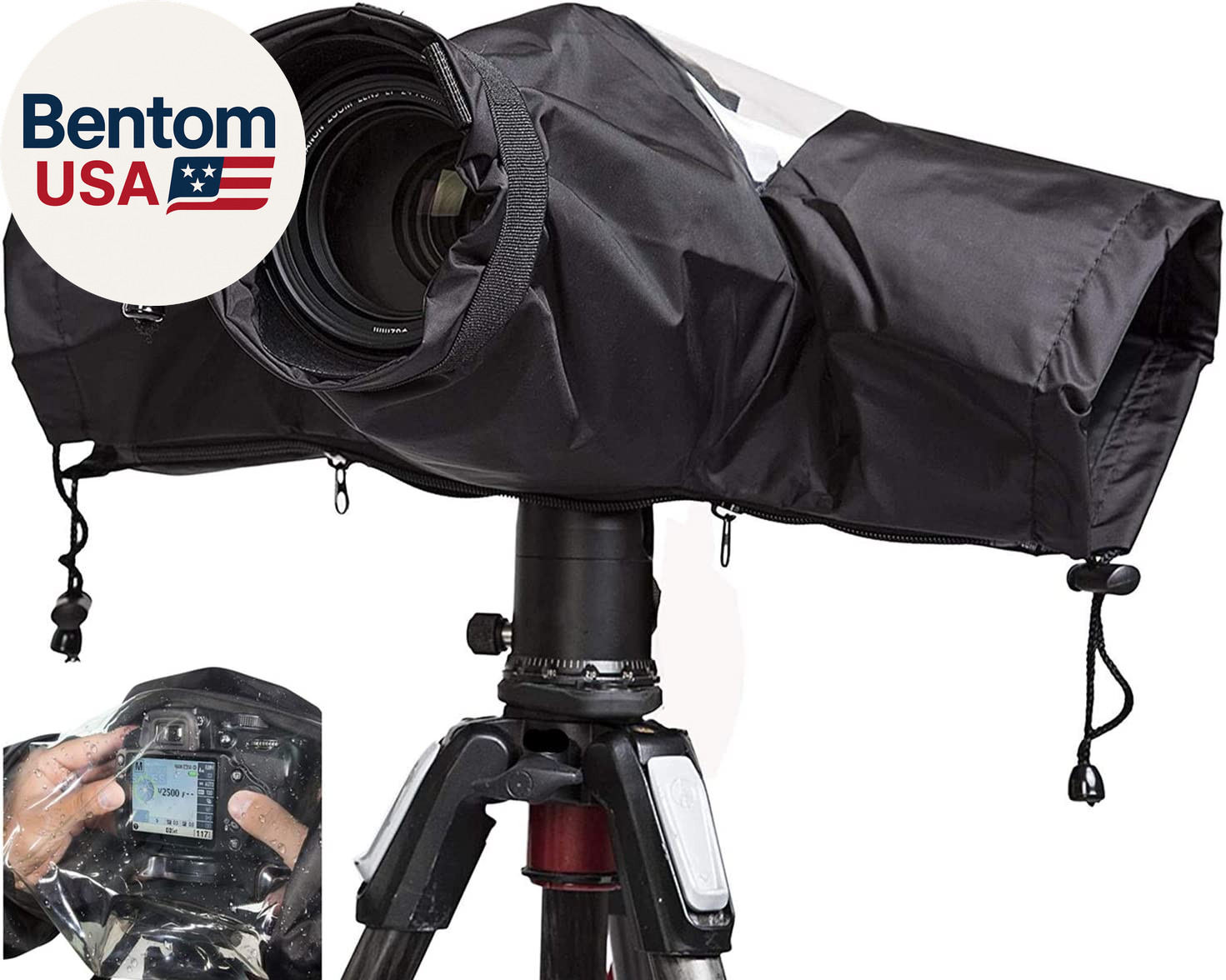 Waterproof Camera Rain Cover Professional Soft Black Camera 