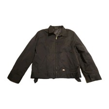 Dickies Mens Quilted Lined Eisenhower Jacket Work Wear Coat Black 2XL
