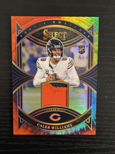 Caleb Williams [Tie-Dye] #RS-CWS 2024 Panini Select Rookie Swatches Prizm card