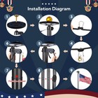 AplusChoice Bravery 25Ft Flag Pole Kit with Light for Outside House 13Gauge — photo 9