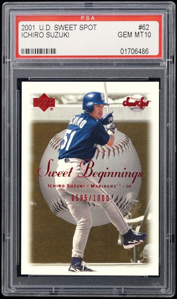PSA10 2001 Upper Deck Sweet Spot Ichiro Suzuki RC /1000 Mariners