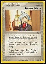POKEMON TCG STEVEN'S ADVICE 92/101 EX HIDDEN LEGENDS UNCOMMON ENG 2004 TRAINER